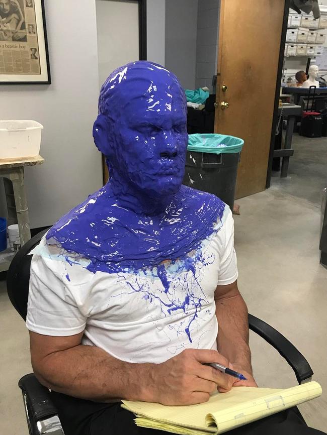 Josh Brolin shares a sneak peek of Deadpool 2 ... “You know, just meditating. #deadpool2 #clostraphobiarocks #ryanreyondsismybitch #umguys” Picture: @joshbrolin/Instagram