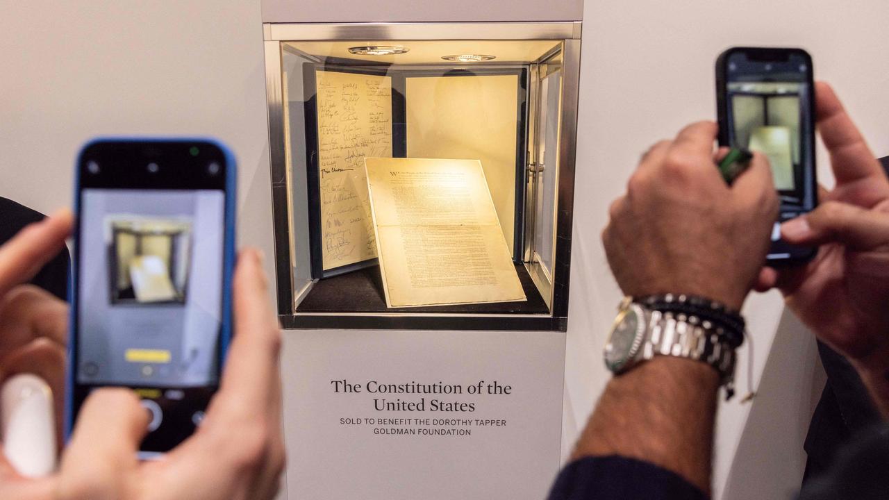 The cryptocurrency consortium ConstitutionDAO wanted to buy the document. Picture: Yuki Iwamura/AFP