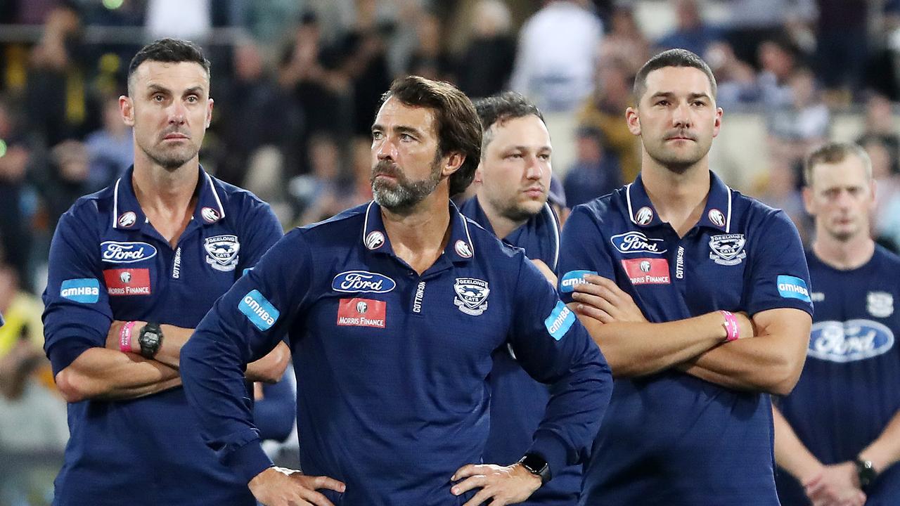 Geelong Cats and Richmond team members before the match