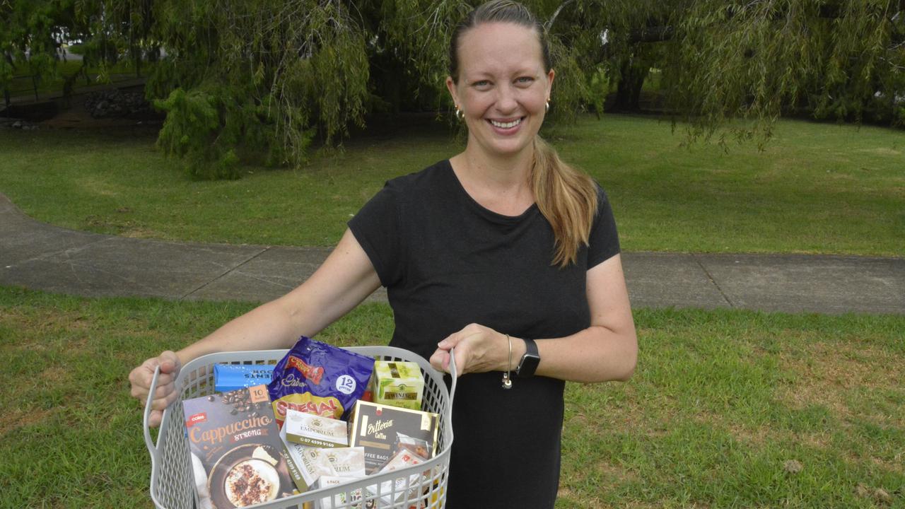 Toowoomba mum Tiana Croxon is putting together care hampers for QAS EMDs across the district. Picture: Morgan Burley