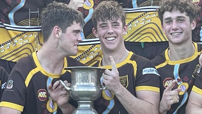 Padua College captain Will Tozer, left, with Brock Dillon.