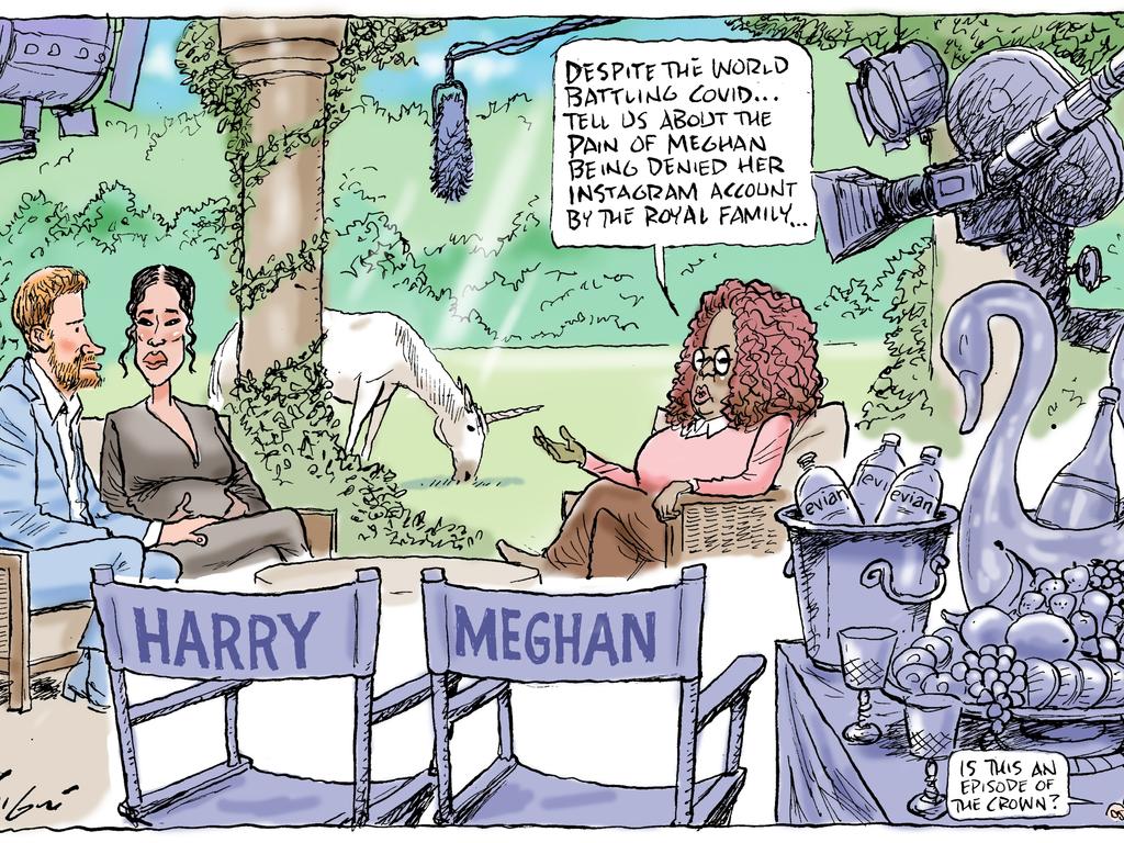 Mark KnightпїЅs cartoon for Kids News on Oprah, Harry and Meghan KidsNews