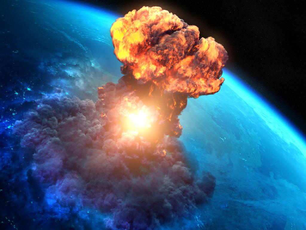 A giant asteroid hitting the earth could wipe out civilisation as we know it. Picture: Supplied