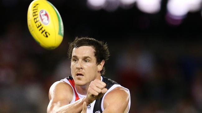 AFL Round 7. 06/05/2018. St Kilda v Melbourne at Etihad Stadium.  St Kilda's Jake Carlisle   . Pic: Michael Klein