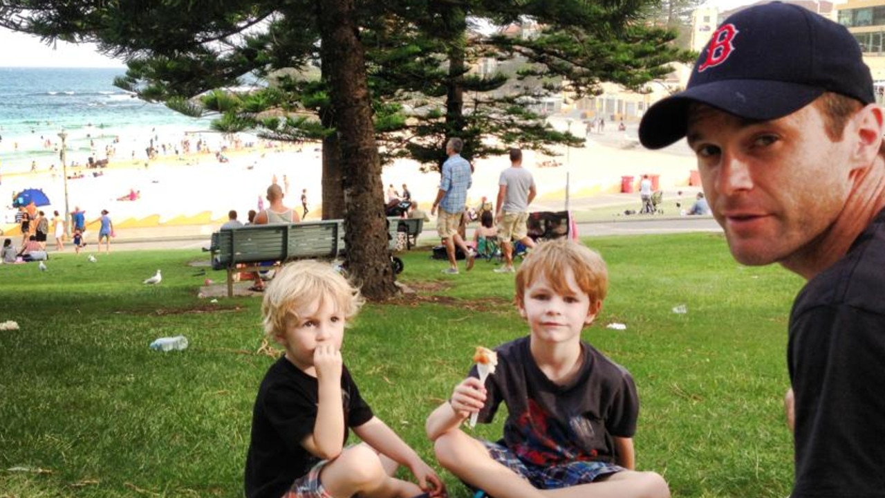 The NSW Opposition Leader and his two sons at Cronulla Beach. Picture: Supplied/ NCA NewsWire.