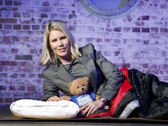 Chenoa Daley from Gallagher Bassett, Insurance Claims managers posing outside the Brisbane Powerhouse for the St Vinnies CEO Sleepout.  Brisbane 21st of June 2018.  (AAP Image/Josh Woning)