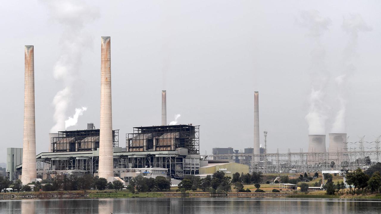 Steam rising from the cooling towers of power generating plants in the town of Singleton, some 70km from Newcastle, the world's largest coal exporting port. Picture: Andrew Leeson