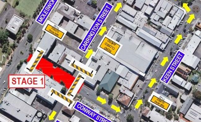 Road closures planned during works in Lismore.