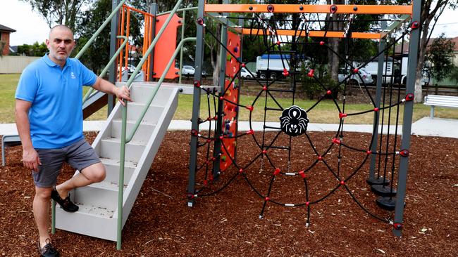 Cumberland councillor Joseph Rahme at the playground he want to rename in Quanne Diec’s honour. Picture: Angelo Velardo