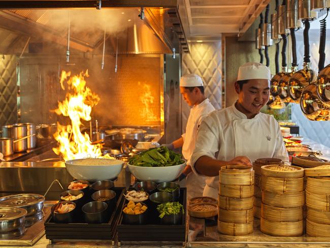 Buffet at Epicurean restaurant, Crown Sydney at Barangaroo. Picture: Supplied