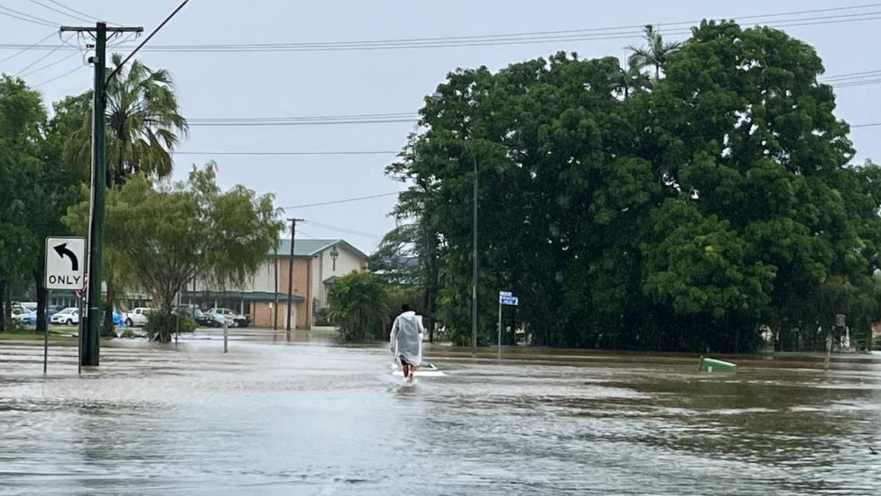 Flooding around Ingham, North Queensland on Monday. Photo: Cameron Bates