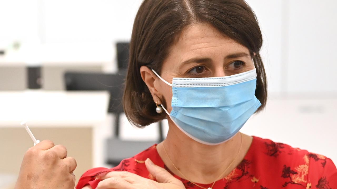 NSW Premier Gladys Berejiklian, 50, has been vaccinated with AstraZeneca. Picture: NCA NewsWire / Jeremy Piper