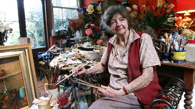 Margaret Olley in her Sydney studio. Pic: Getty