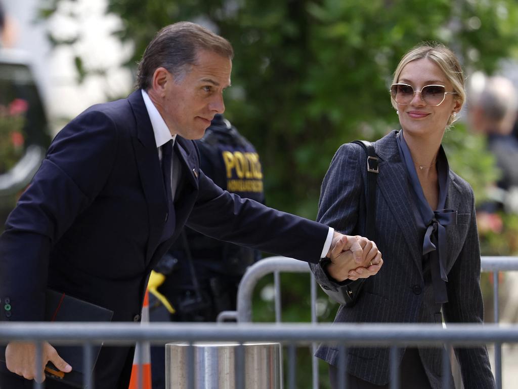 Hunter Biden arrives at court with his wife Melissa Cohen Biden. Picture: Anna Moneymaker (Getty Images via AFP)