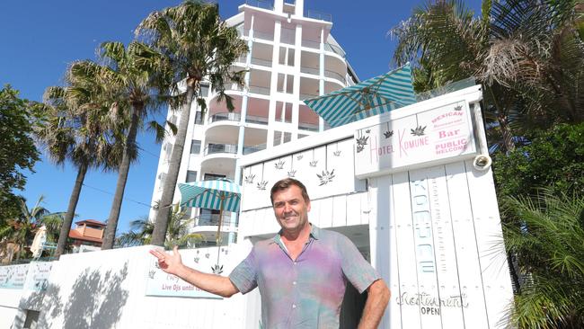 Tony Cannon, owner of Komune Resort at Coolangatta. Picture Glenn Hampson