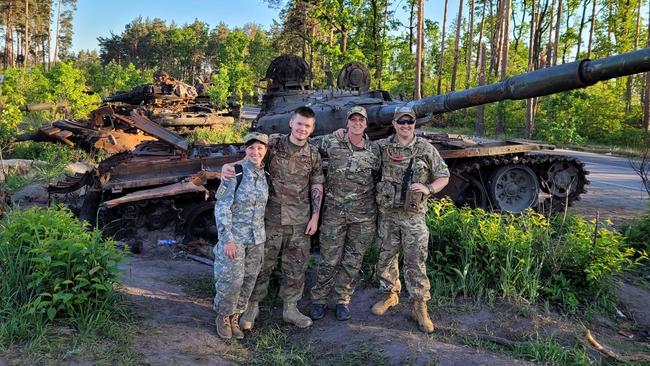 Halleshia with Australian and American comrades. Picture: Supplied