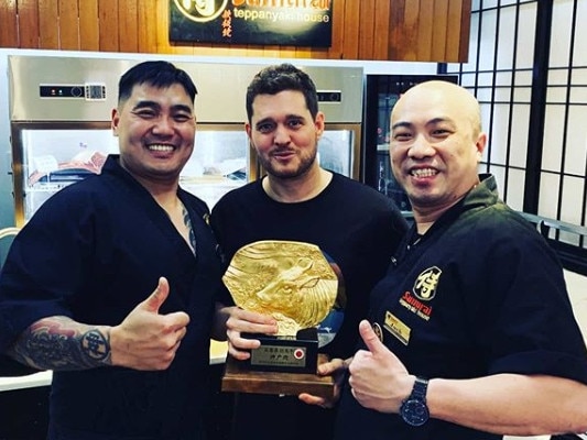 Michael Buble at the Samurai Teppanyaki House on King William Rd.