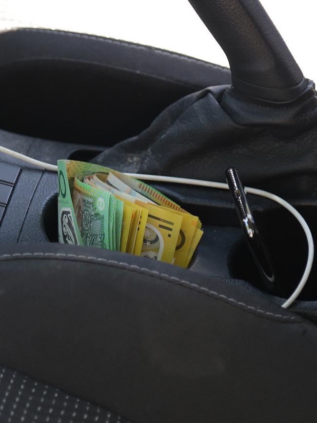 During a search, officers seized $1050 cash.