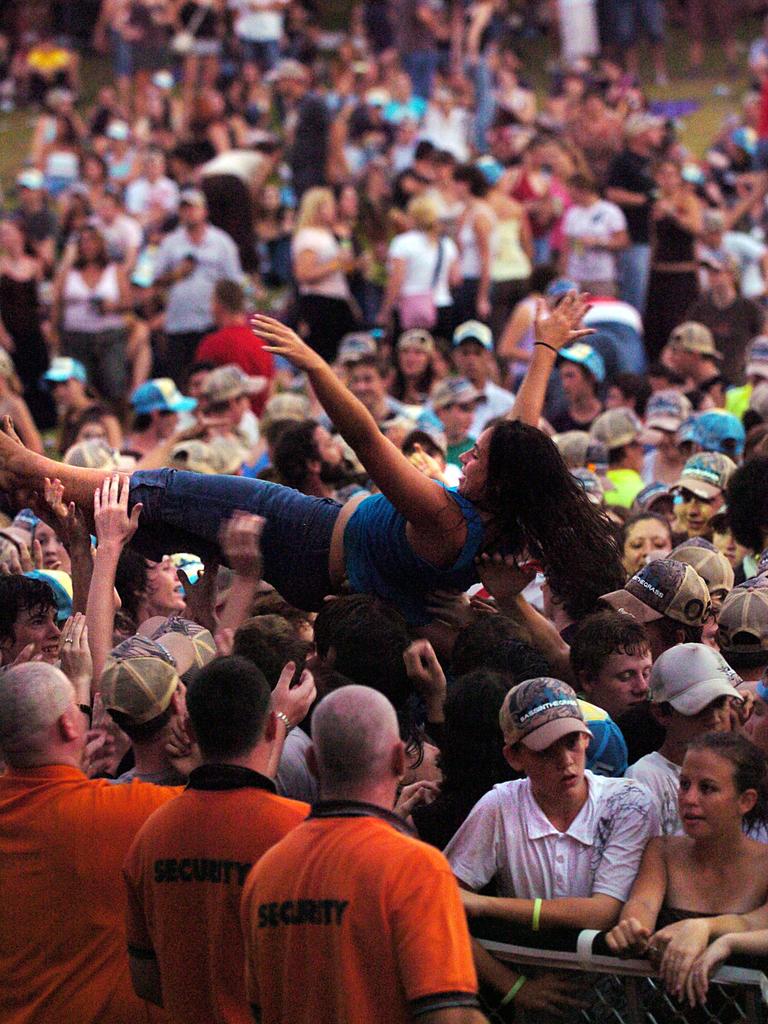 BASS IN THE GRASS &gt;&gt;&gt; crowd surfing. Picture: Patrina Malone