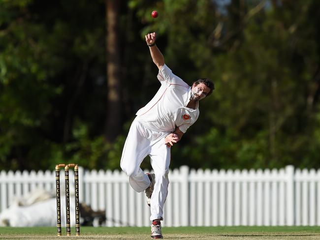 Kookaburra Cup cricket - Southport Labrador vs. Runaway Bay at Morrie Glasman Oval in Arundel. Runaway bowler Michael Narracott Picture: Lawrence Pinder