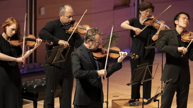 Richard Tognetti and the Australian Chamber Orchestra performing in the Beethoven 250 concert at the City Recital Hall. Picture: Nic Walker