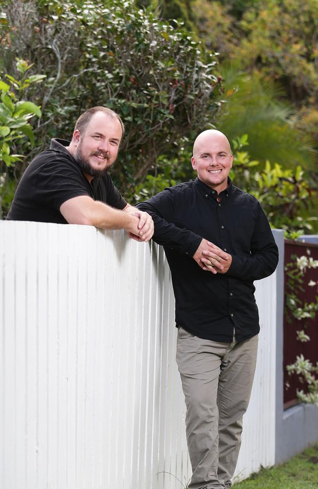 Adam James and Michael Seabrook, from CFA Liberty Enterprises, who dedicate their time to turning around the fortunes of juvenile crims. Photo: AAP Image/Claudia Baxter.