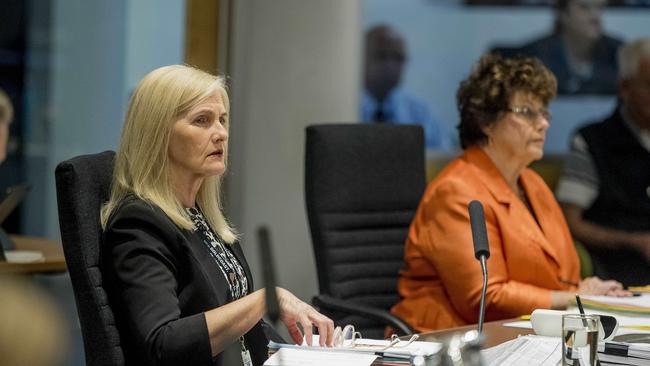 Councillor Pauline Young at the City of Gold Coast's council meeting. Picture: Jerad Williams