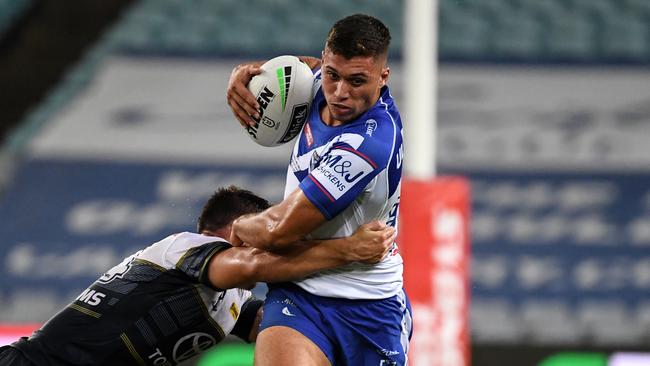 Jake Averillo is expected to get first crack at the halfback role at Canterbury in 2022. Picture: Grant Trouville/NRL Photos