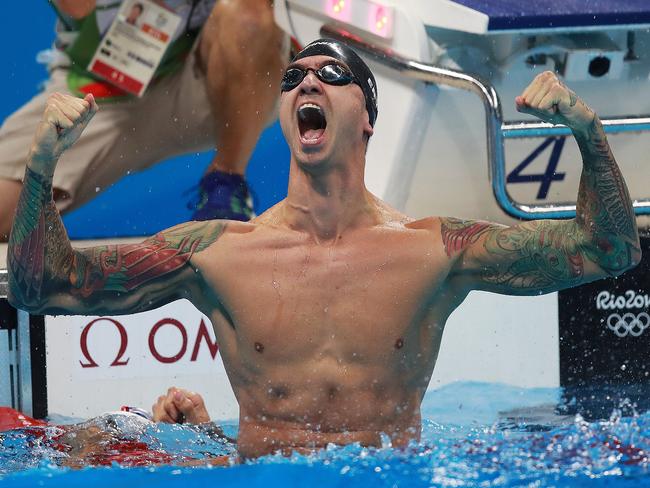 Anthony Ervin of the USA wins the Men's 50m Freestyle Final at the Rio 2016 Olympic Games. Picture: Phil Hillyard