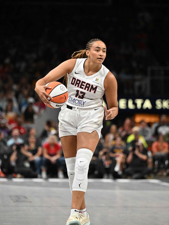 Haley Jones in action for Atlanta Dream in the WNBA. Picture: Paras Griffin/Getty Images North America