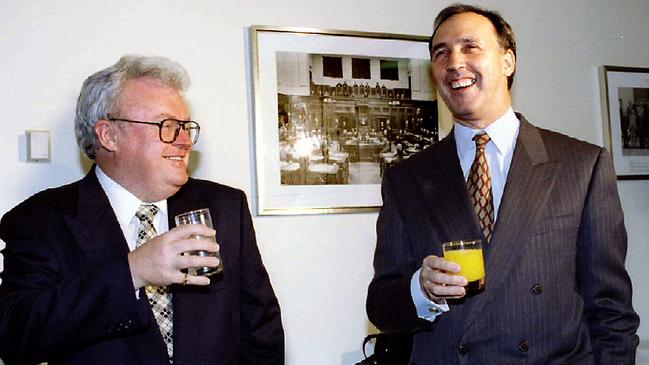 Graham Richardson and Paul Keating in 1994.