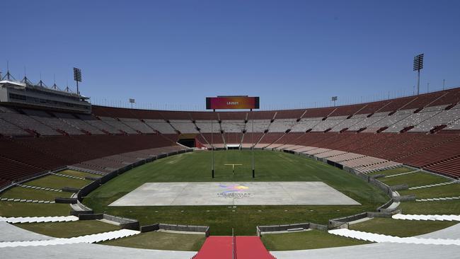 The Los Angeles Memorial Coliseum will be the Olympic Stadium in 2028. Photo: Kevork Djansezian/Getty Images/AFP.