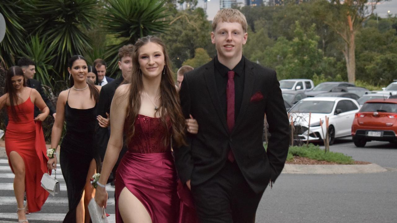 Brisbane Bayside State College formal arrival at Victoria Park marquee in Herston, Brisbane on November 14, 2024. Picture: Grace Koo