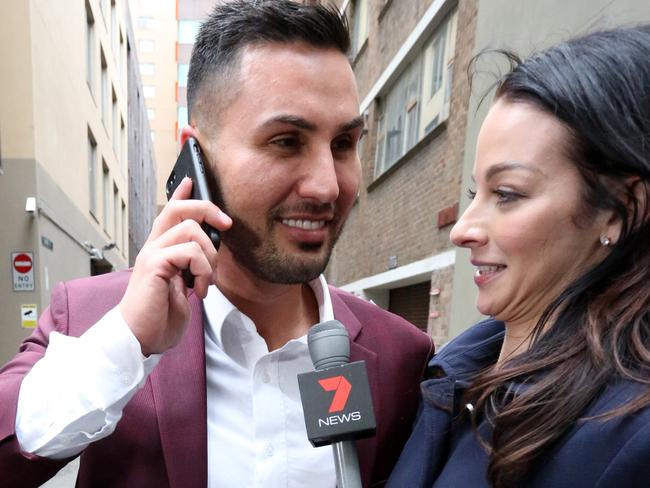 Salim Mehajer, disgraced former deputy major of Auburn leaves Day St Police station after an assault arrest overnight, Sydney, Australia, 02 April 2017.