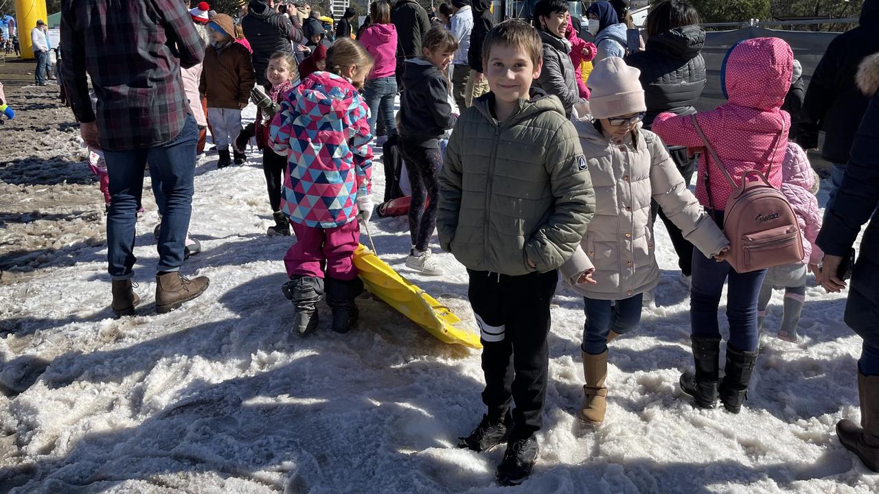 10-year-old Samuel Rao from Toowoomba visits family in Stanthorpe and attends Snowflakes in Stanthorpe 2021 festival. Photo: Madison Mifsud-Ure / Stanthorpe Border Post