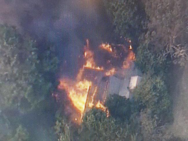 Another home lost to Bunyip bushfire. Picture: Twitter/@9NewsMelb