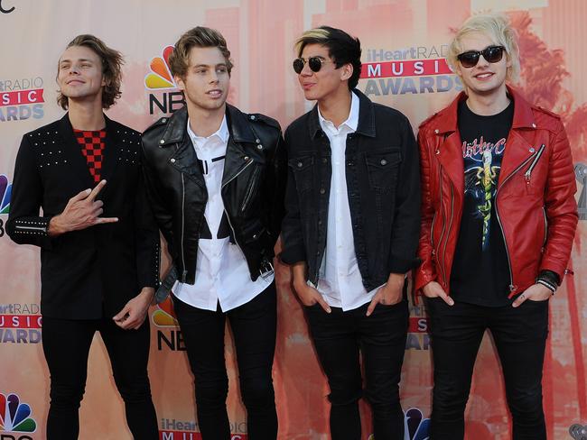 Aussie Musicians Ashton Irwin, Calum Hood, Luke Hemmings and Michael Clifford of 5 Seconds of Summer.