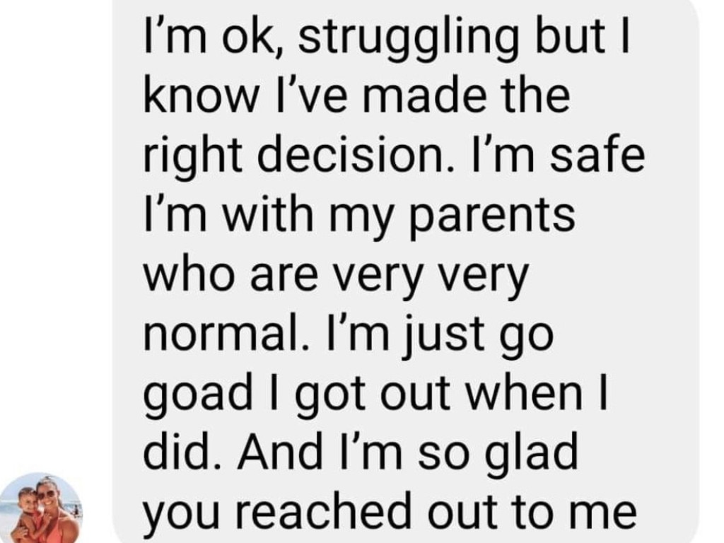 Hannah Clarke expressed (above) in a text message she believed she was safe after leaving her abusive marriage.