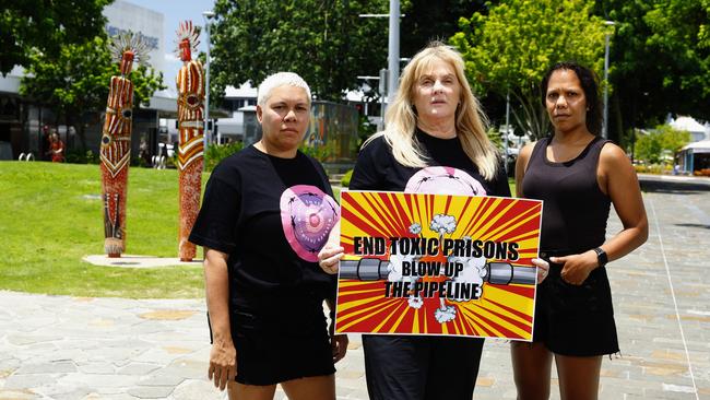 Community advocacy group Sisters Inside are against the Queensland government building a youth detention centre in Far North Queensland. Neta-Rie Mabo, Debbie Kilroy and Ruby Wharton will urge Cairns Regional Council to oppose state government plans for a new Far North youth jail. Picture: Brendan Radke