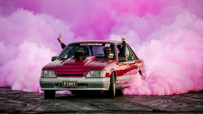 Red CentreNATS competitors burn some rubber in 2019. Picture: NT Major Events