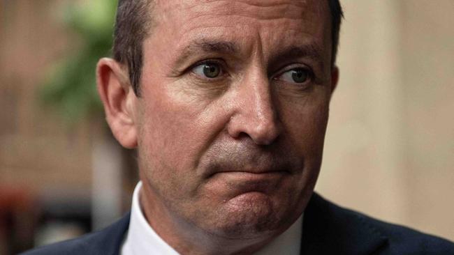 SYDNEY, AUSTRALIA - NewsWire Photos March 7, 2021: Western Australia Premier Mark McGowan speaking to media outside the Federal Court, Sydney. Picture: NCA NewsWire / James Gourley