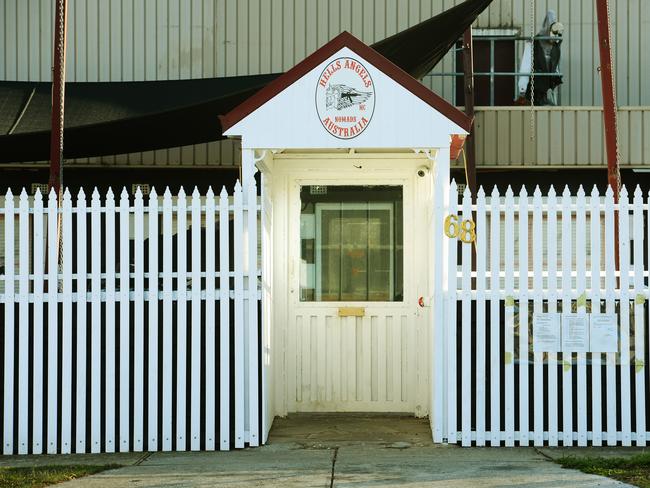 Hells Angels installed a white picket fence at its Thomastown HQ. Picture:Carmelo Bazzano