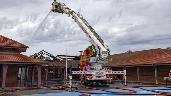 What remained after a fire ripped through Sandringham Primary School. Picture: Sarah Matray