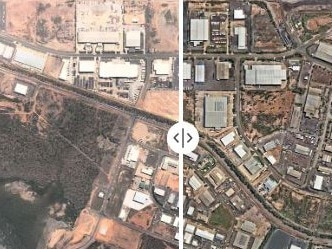 How East Arm has grown from 2012 to 2022. Picture: Nearmaps