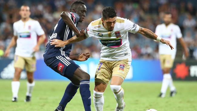 The Newcastle Jets, led by the likes of attacking midfielder Dimitri Petratos, are making a surge as the A-League finals approach. Picture: Getty Images