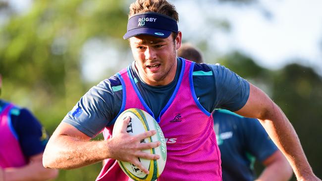 Australia under 20s train at Bond University, Gold Coast, Australia, during the 2019 Oceania Rugby Under 20s Championship. Harry Wilson. Photo: Stuart Walmsley/Rugby AU Media