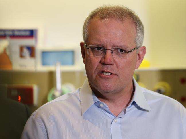 20/09/2018: Prime Minister Scott Morrison at Mount Druitt Hospital announcing a $175 million commitment for 30 MRI licenses around Australia. Hollie Adams/The Australian