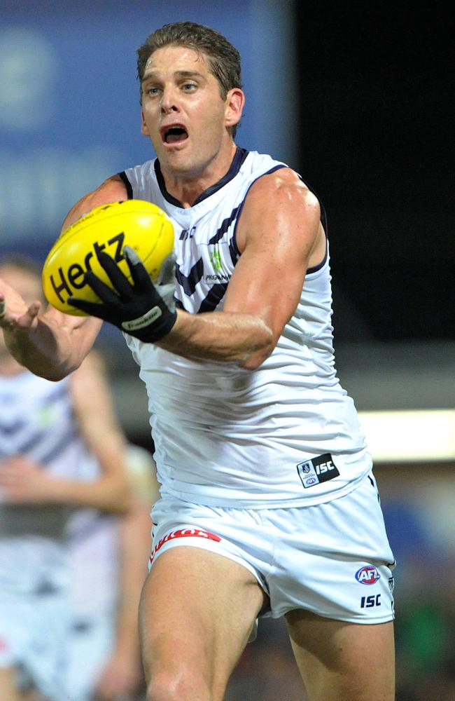 Aaron Sandilands is a strong chance to win Fremantle’s 2014 Best and Fairest.