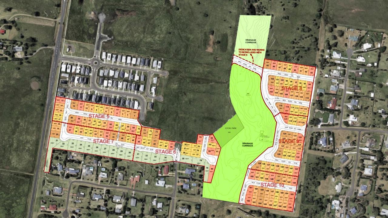 Homecorp Construction's proposal for more than 170 lots at Cotswold Hills, making up the balance of Essence Estate. It was rejected in 2023 by the Toowoomba council.