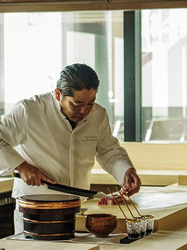 Chef Kunihiro Shinohara at Iigura. Picture: Chris Schalkx.